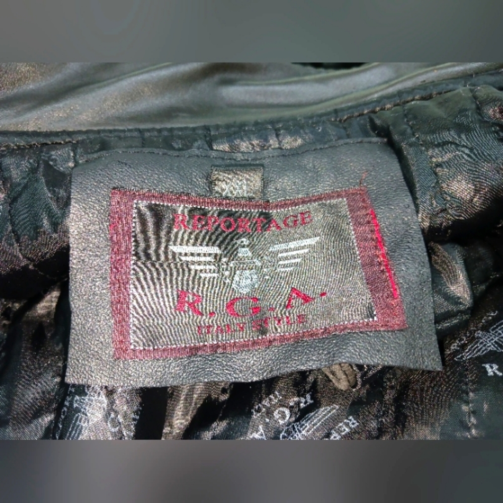 Reportage RGA Men’s Faux Leather Jacket Black Italy Style Butter Soft Size XXL